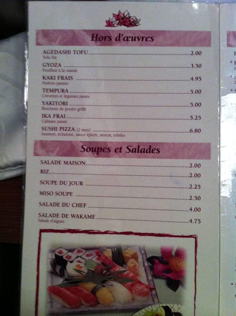 Menu of Restaurant Tokyo photo2