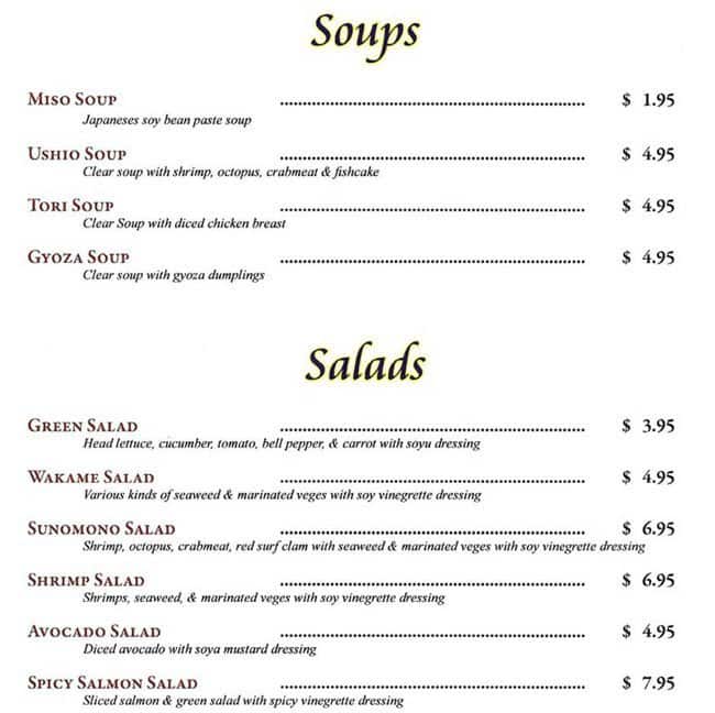 Menu of Hinote Sushi photo3