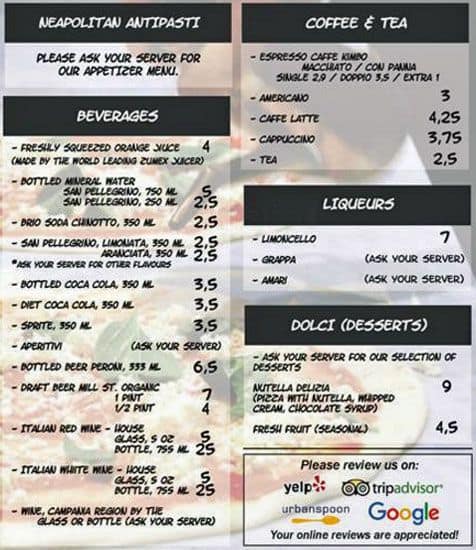 Menu of Viva Napoli photo4