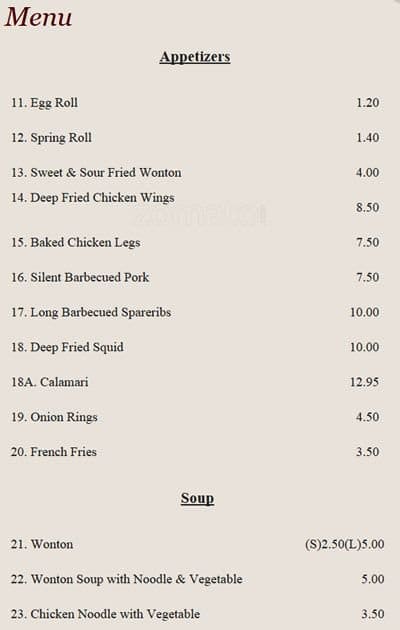 Menu of Lily Garden photo2