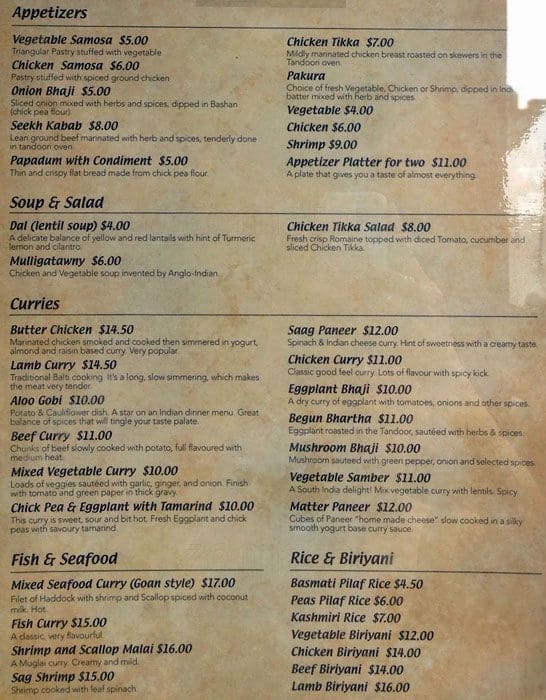 Menu of Shafali Restaurant photo2