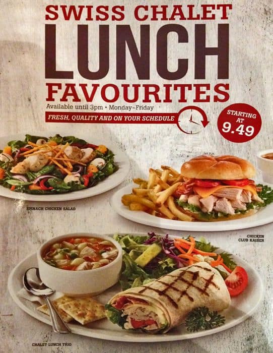 Menu of Swiss Chalet Express photo12