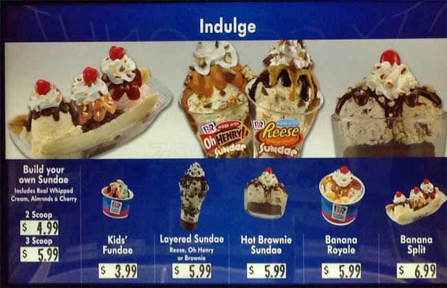 Menu of Baskin Robbins photo3
