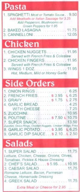 Menu of Beneci Pizzeria photo3