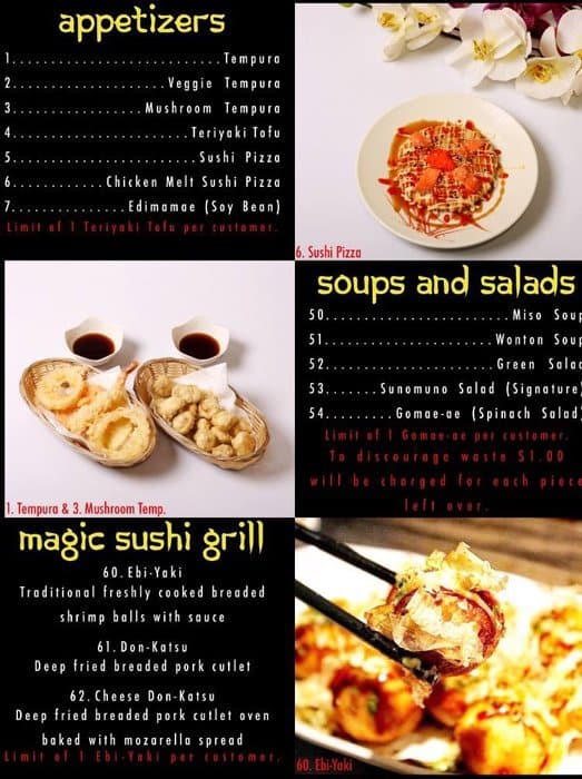 Menu of Magic Sushi 2 photo6