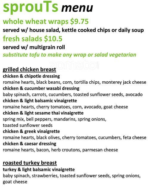 Menu of Sprouts photo4