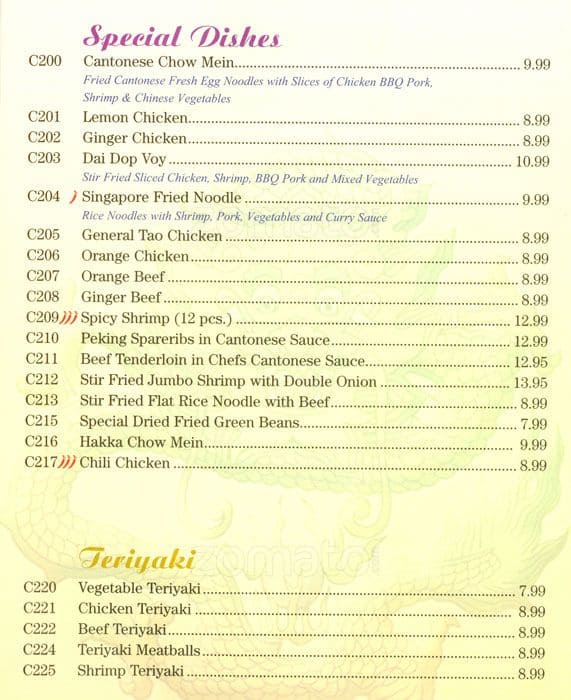Menu of Jing Thai photo13