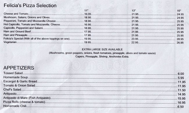 Menu of Felicia’s photo2