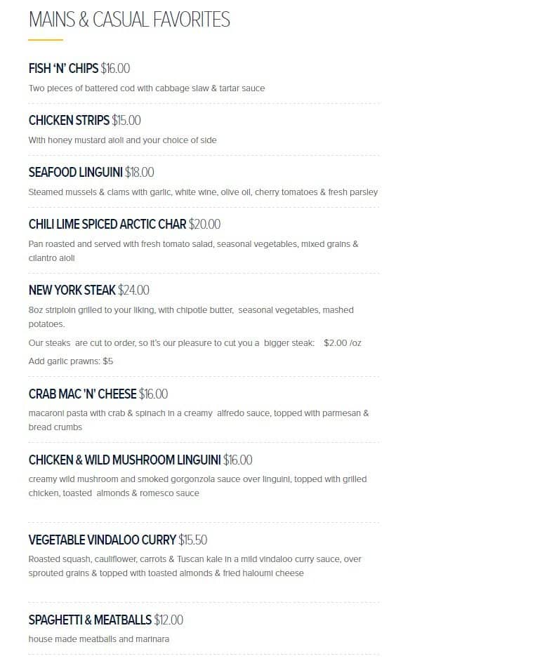 Menu of Outboard Waterfront Pub photo3