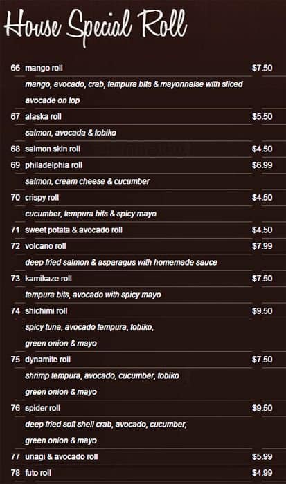 Menu of Sushi T&T photo7