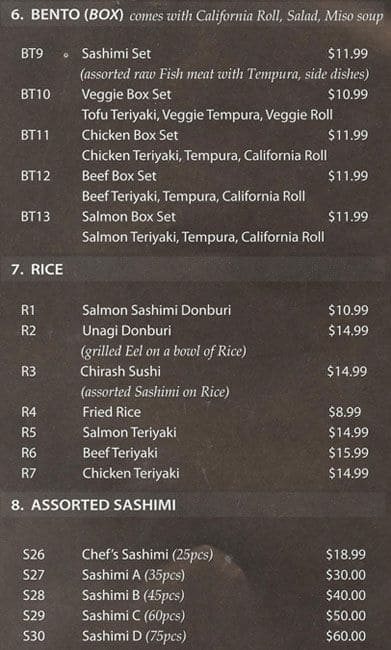 Menu of Sushi4u photo5