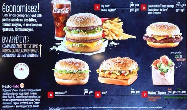 Menu of McDonald’s photo5