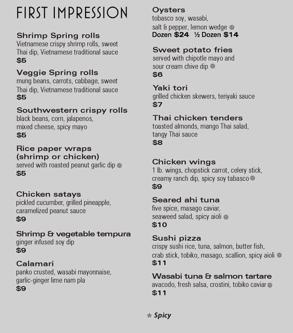 Menu of Thi Fusion photo2