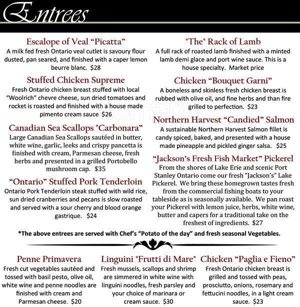 Menu of Michael’s on the Thames photo6