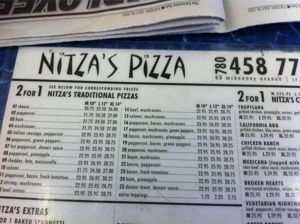 Menu of Nitza’s Pizza photo2