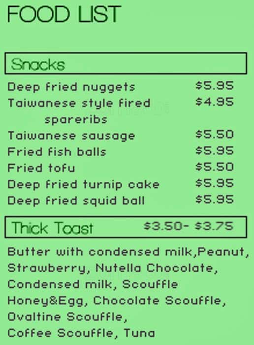 Menu of Well Tea photo2