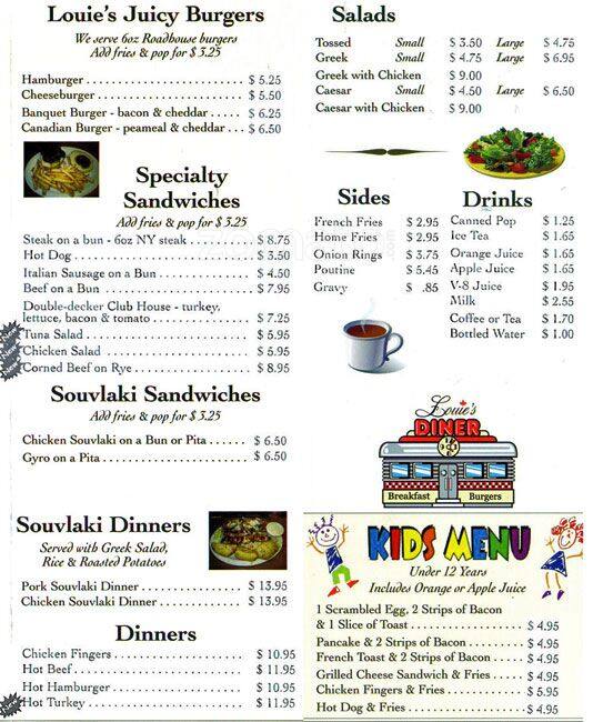 Menu of Louie’s Diner photo3