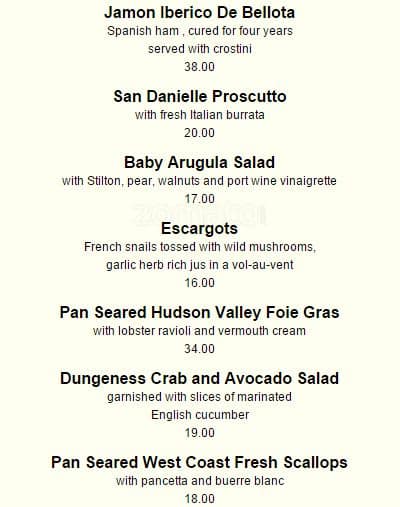 Menu of Olivers Of Oakville photo5