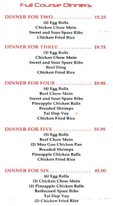 Menu of Dragon House Chinese Food photo5