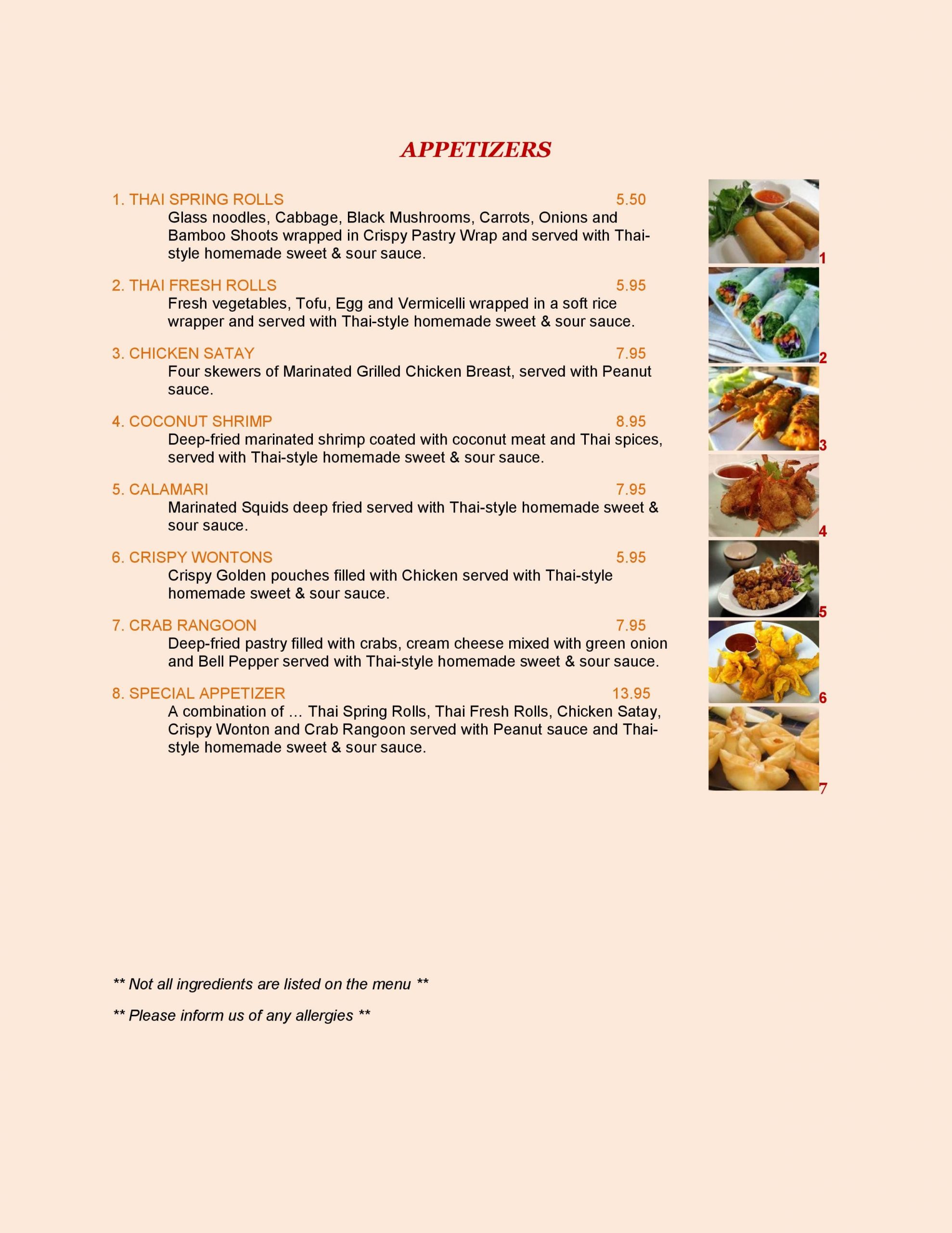 Menu of Thai Tamarind photo3