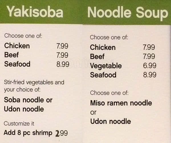 Menu of Umi Sushi Express photo3