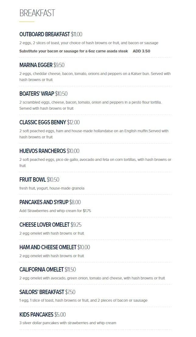 Menu of Outboard Waterfront Pub photo2