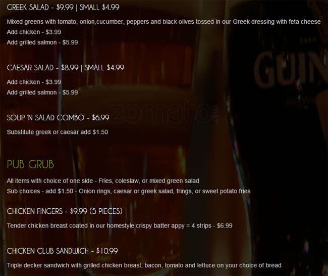 Menu of The Korner Pub photo4