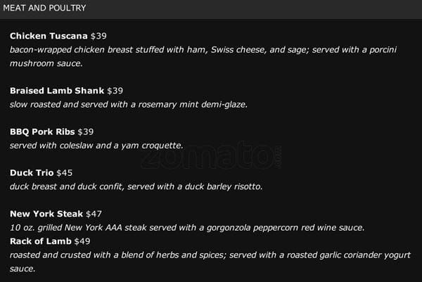 Menu of Top of Vancouver Revolving Restaurant photo14