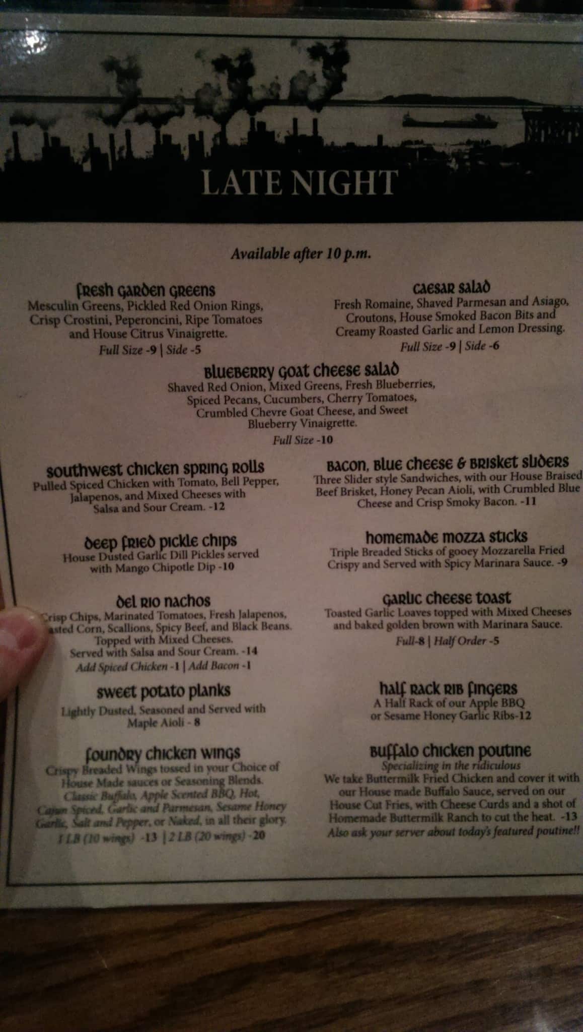 Menu of The Foundry photo2