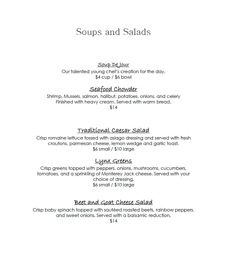 Menu of The Lookout Food & Drink photo3