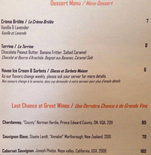 Menu of ARC Lounge photo4