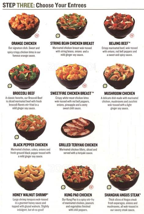 Menu of Panda Express photo3