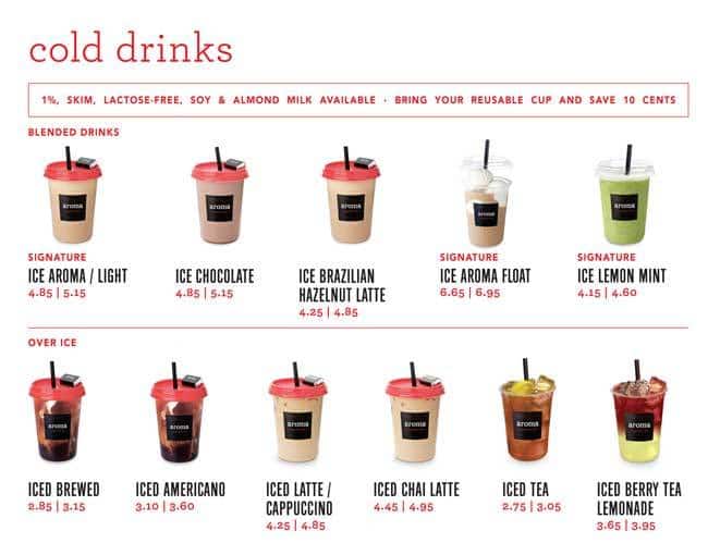 Menu of Aroma Espresso Bar photo4