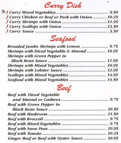 Menu of Honey Bee Restaurant photo5