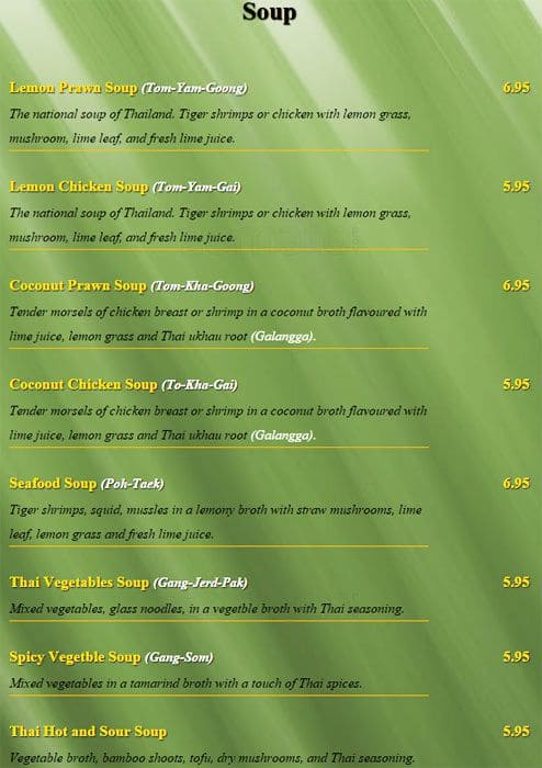Menu of Thai Smile photo6