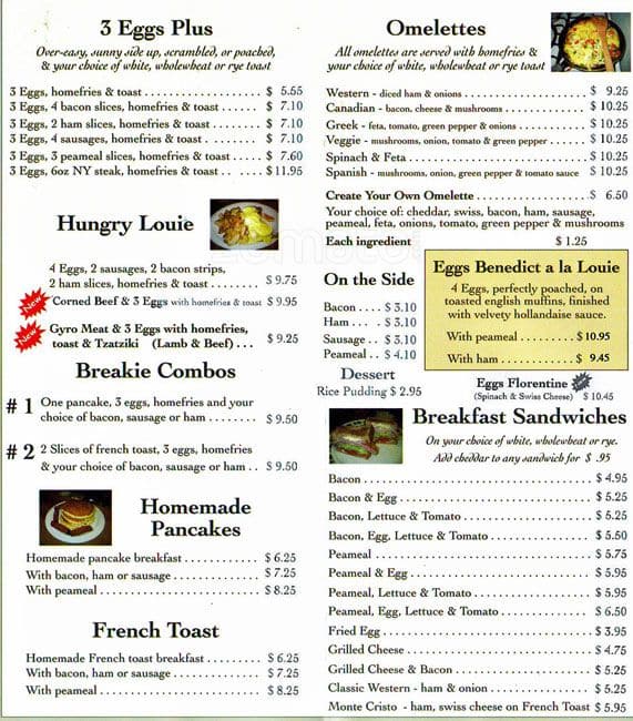 Menu of Louie’s Diner photo2