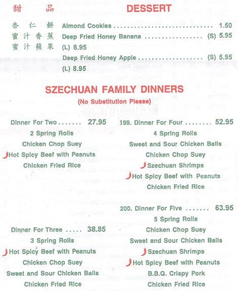Menu of Szechuan Gourmet photo9