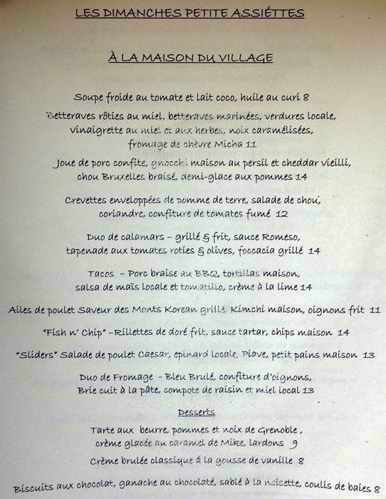 Menu of The Village House photo2