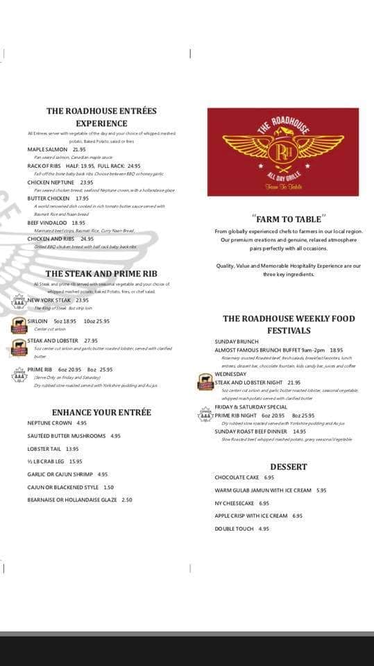 Menu of The Roadhouse All Day Grille photo4