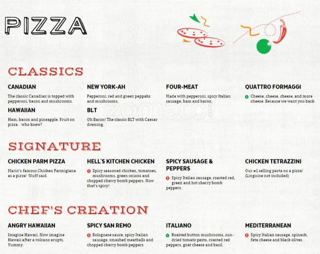 Menu of East Side Mario’s photo9