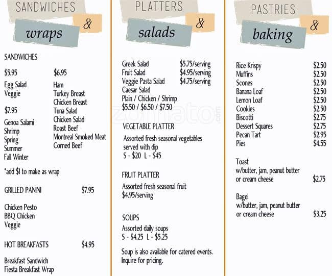 Menu of Elements Cafe photo2