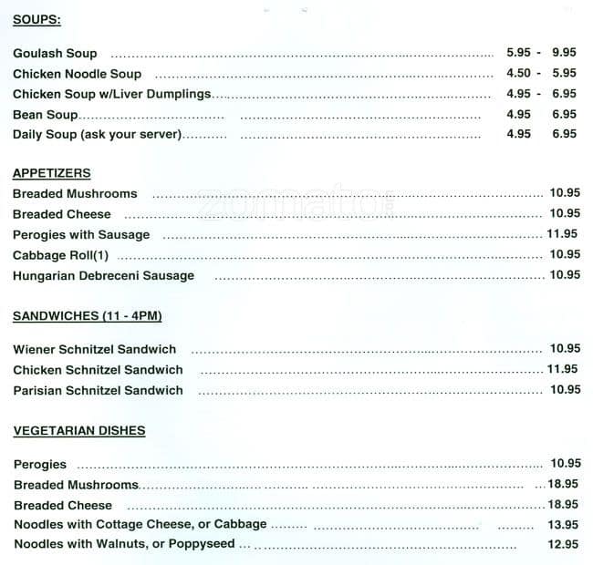 Menu of Country Style Hungarian Restaurant photo2