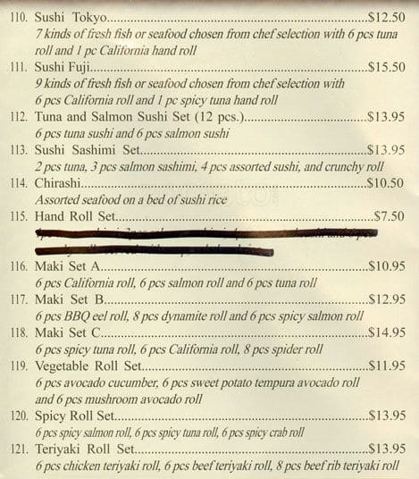 Menu of Echo Sushi photo11