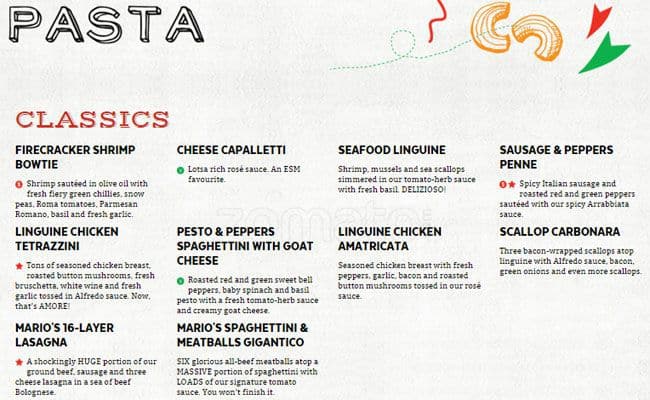 Menu of East Side Mario’s photo10