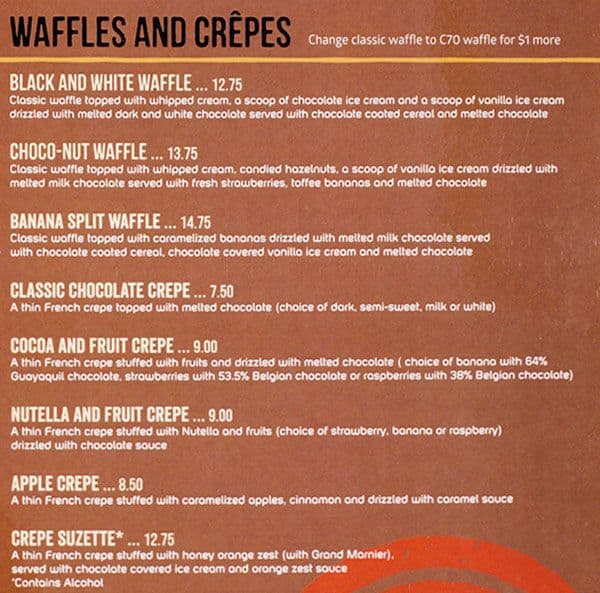 Menu of Cacao 70 photo8