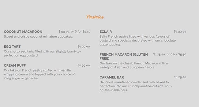 Menu of Manila Sweets Bakeshop photo3