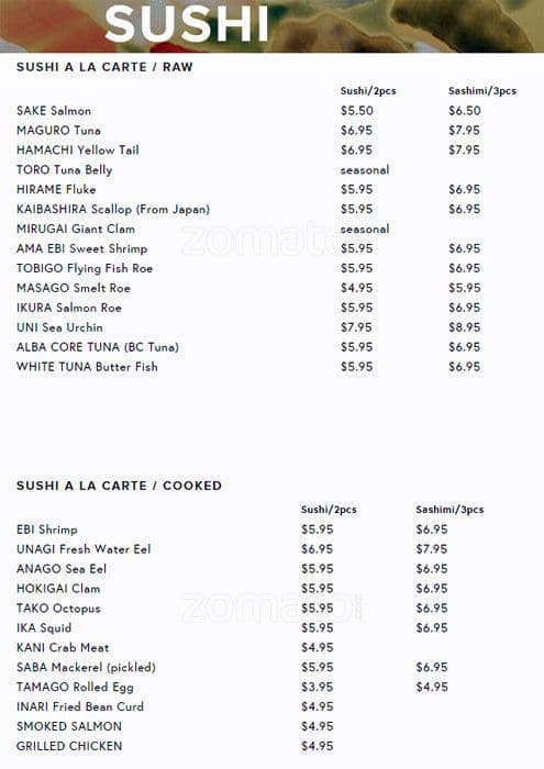 Menu of Yumei Sushi photo15