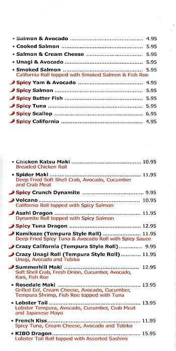 Menu of Kibo Sushi House photo4