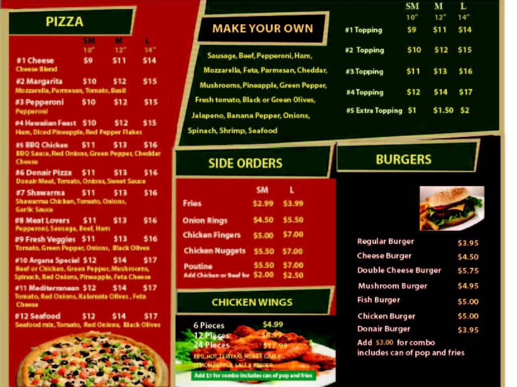Menu of Argana Donair photo3