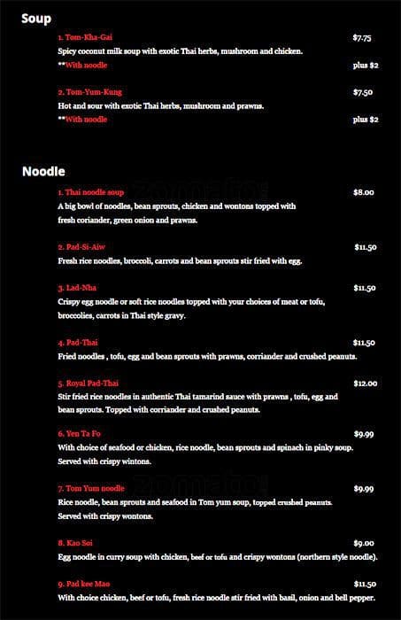 Menu of Take Thai Home photo4